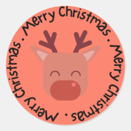 Frohe Weihnachten Runder Aufkleber