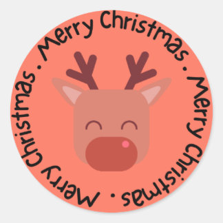 Frohe Weihnachten Runder Aufkleber