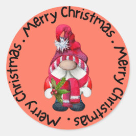 Frohe Weihnachten Runder Aufkleber