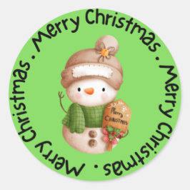 Frohe Weihnachten Runder Aufkleber