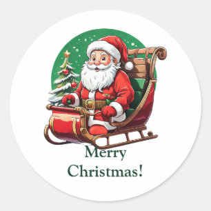 Frohe Weihnachten! Runder Aufkleber