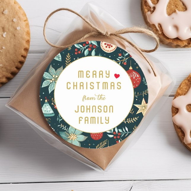 Frohe Weihnachten! Runder Aufkleber (Von Creator hochgeladen)