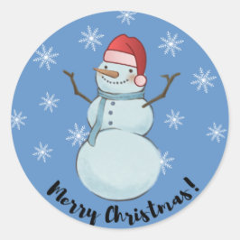 Frohe Weihnachten Runder Aufkleber