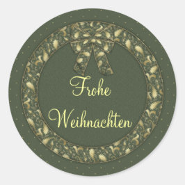 Frohe Weihnachten Runder Aufkleber