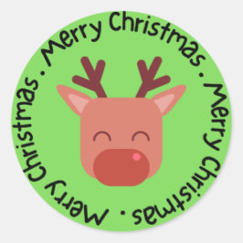 Frohe Weihnachten Runder Aufkleber