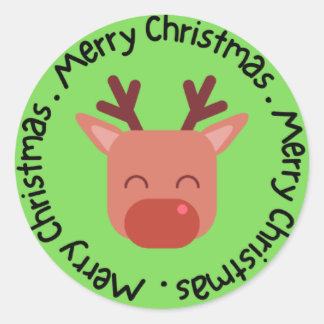 Frohe Weihnachten Runder Aufkleber