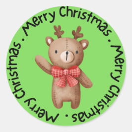 Frohe Weihnachten Runder Aufkleber
