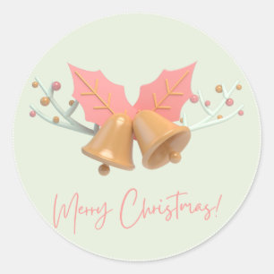 Frohe Weihnachten Runder Aufkleber