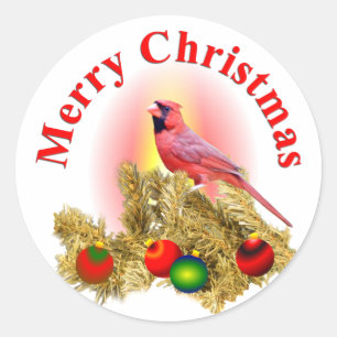 Frohe Weihnachten Runder Aufkleber