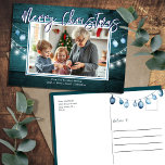 Frohe Weihnachten Rustic Wood Fotos Postkarte<br><div class="desc">zwei Foto Collage Weihnachts Grußkarte Vorlage. Der gesamte Text ist einstellbar. Foto- und Logo-Upload Option. Herzlich willkommen bei Ihrem Büro, bei Ihrem Firmennamen oder bei Ihrem Geschäftsinhaber.</div>
