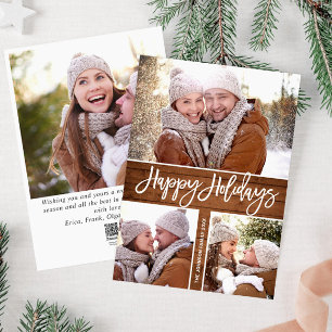 Frohe Weihnachten Rustikal 4 FOTO Gruß QR-Code