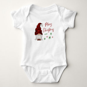 Frohe Weihnachten Rustikale Country Girl Gnome Hol Baby Strampler