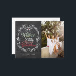 Frohe Weihnachten Rustikales Chalkboard Mistletoes<br><div class="desc">"Wir wünschen Ihnen ein frohes Weihnachtsfest" farbenfrohe Gruß Typografie in einem geschliffenen traditionellen Vintagen Rahmen,  rustikale Weihnachtskhalkboard mit Mistletoes Foto Holiday Postcard.

Mit Fett*fa*tin entworfen. Einfach mit eigenen Texten,  Fotos oder Bildern anpassen. Für individuelle Anfragen wenden Sie sich bitte direkt an fat*fa*tin. Es gelten benutzerdefinierte Gebühren.

www.zazzle.com/fat_fa_tinwww.zazzle.com/color_therapywww.zazzle.com/fatfatin_blue_knotwww.zazzle.com/fatfatin_red_knotwww.zazzle.com/fatfatin_mini_mewww.zazzle.com/fatfatin_boxwww.zazzle.com/fatfatin_designwww.zazzle.com/fatfatin_ink</div>