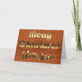 Frohe Weihnachten Rustikales Picnic Basket Wicker