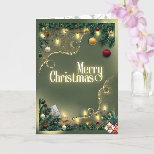Frohe Weihnachten Sage Karte (Orchidee)
