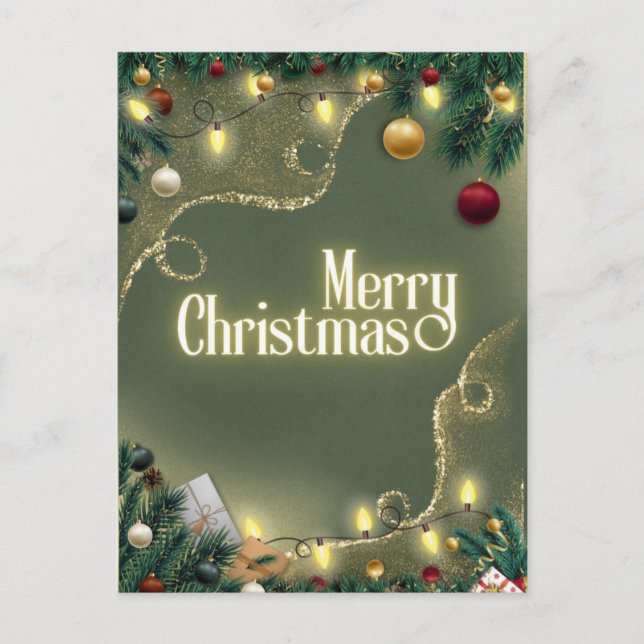 Frohe Weihnachten Sage Postkarte (Vorderseite)