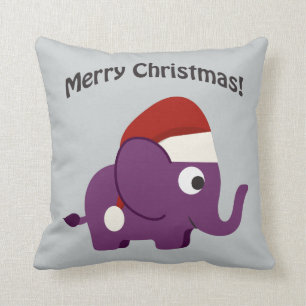 Frohe Weihnachten! Sankt-Elefant Kissen