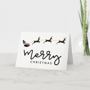Frohe Weihnachten Sankt mit Ren und