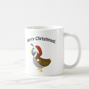 Frohe Weihnachten! Sankt-Wachteln Kaffeetasse