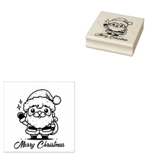 Frohe Weihnachten Santa Claus Gummistempel