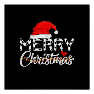 Frohe Weihnachten Santa Claus Lustige Familie Poster