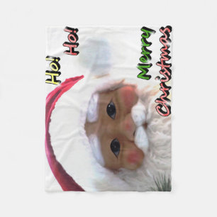 Frohe Weihnachten Santa Clause Fleecedecke