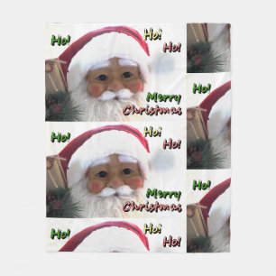 Frohe Weihnachten Santa Clause Fleecedecke