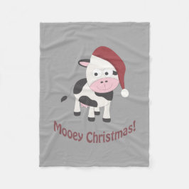 Frohe Weihnachten! Santa Cow Fleecedecke