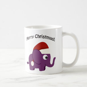 Frohe Weihnachten! Santa Elephant Kaffeetasse