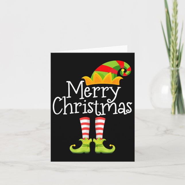 Frohe Weihnachten Santa Elf Squad Reindeer Funny X Karte (Vorderseite)