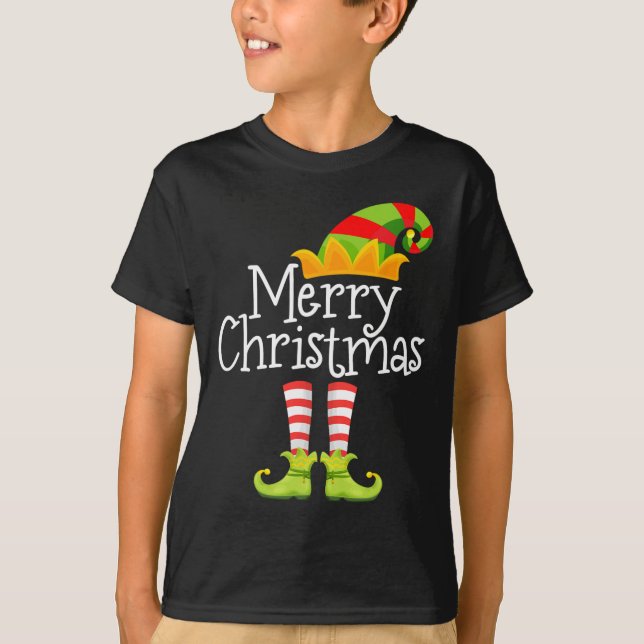 Frohe Weihnachten Santa Elf Squad Reindeer Funny X T-Shirt (Vorderseite)