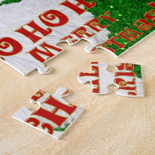 Frohe Weihnachten Santa Face-Jigsaw Puzzle (Seite)