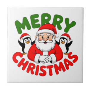Frohe Weihnachten Santa Fliese