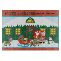 Frohe Weihnachten Santa Frau Claus Rentiere