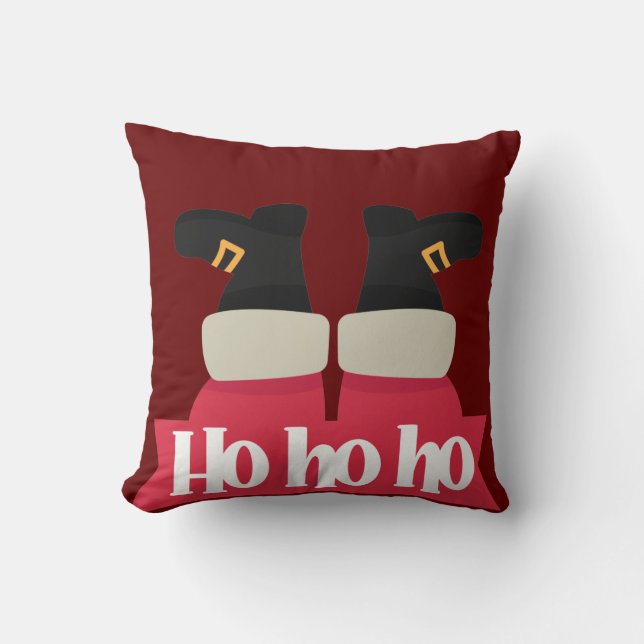 Frohe Weihnachten Santa Ho Ho Ho Kissen (Vorderseite)