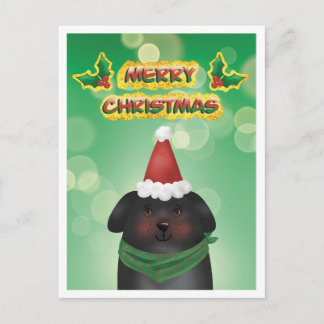 Frohe Weihnachten Santa-Hut Hund