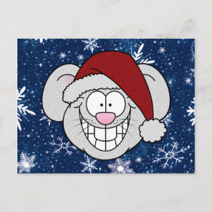 Frohe Weihnachten Santa Maus Screwball Grafiken Postkarte