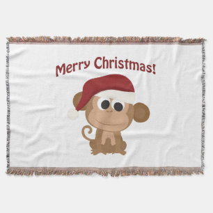 Frohe Weihnachten! Santa Monkey Decke