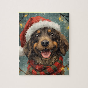 Frohe Weihnachten Santa Paws Hundepuzzle