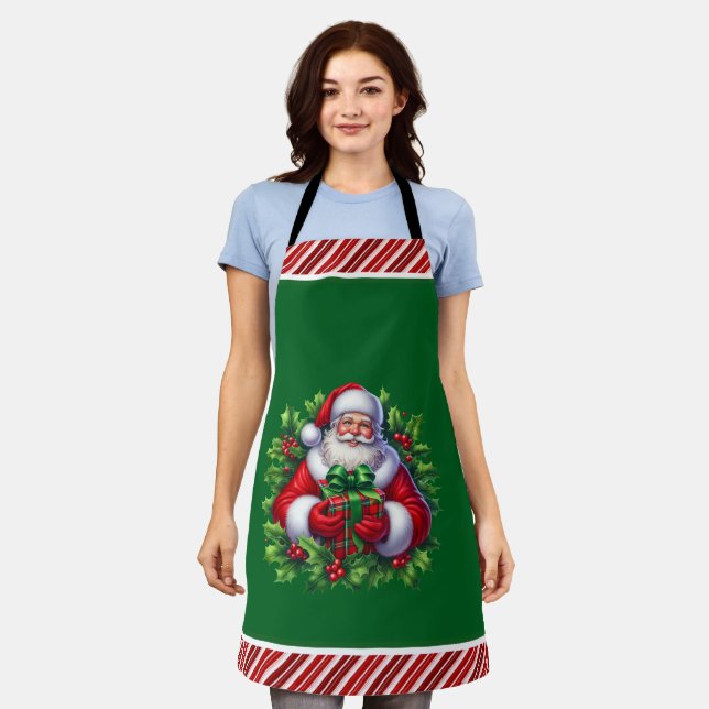 Frohe Weihnachten Santa Schürze (Getragen)