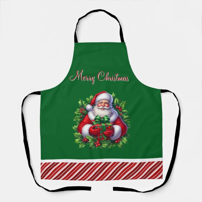 Frohe Weihnachten Santa Schürze (Vorderseite)