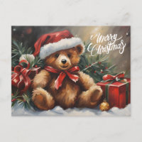 Frohe Weihnachten Santa Teddy Bear