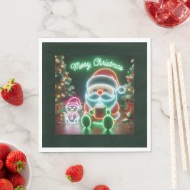 Frohe Weihnachten Santa Teddy Serviette