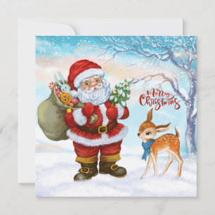 Frohe Weihnachten Santa und Hirsch