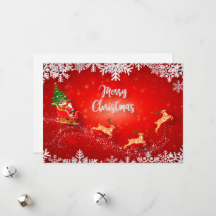 Frohe Weihnachten Santa und Schlitten 