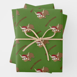 Frohe Weihnachten Santa Yak Geschenkpapier Set