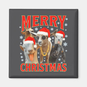 Frohe Weihnachten Santa Ziege Lustige Weihnachten Magnet