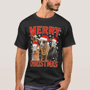 Frohe Weihnachten Santa Ziege Lustige Weihnachten T-Shirt