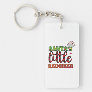Frohe Weihnachten Santas Little Reindeer Schlüsselanhänger