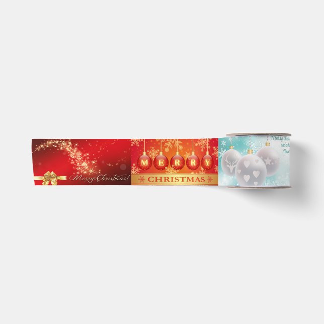 Frohe Weihnachten Satinband (Vorderseite)